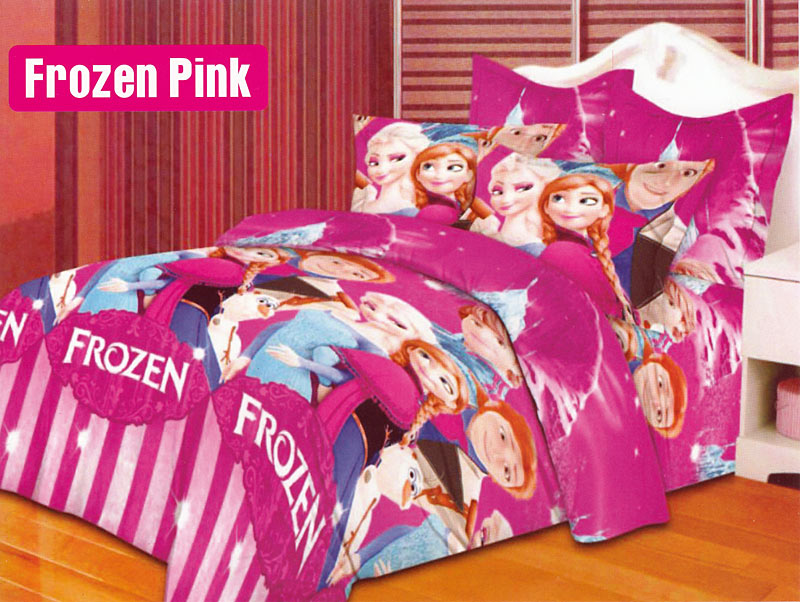 Sprei Fata Grosir Frozen Pink Supplier Gambar