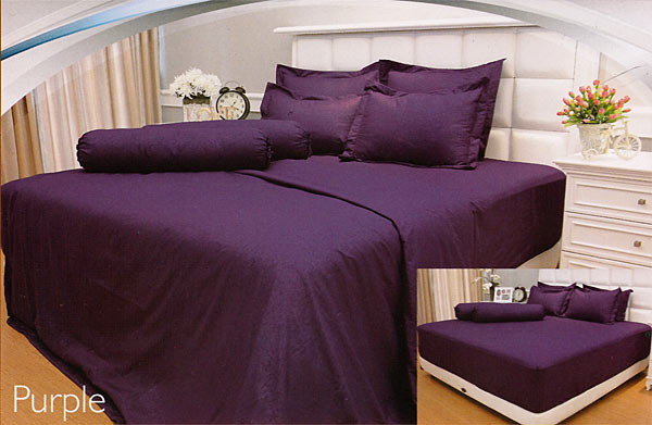 Sprei VALLERY - Sprei Dan Bed Cover Vallery Purple