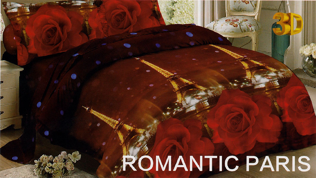 Sprei RED ROSE - Grosir Koleksi Sprei Red Rose Motif Romantic Paris