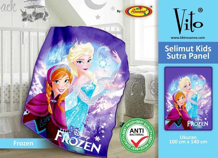 SELIMUT VITO KIDS - Grosir Selimut Vito Kids Frozen Blue Ice