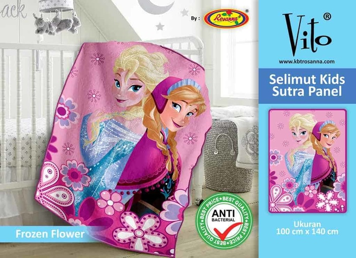 SELIMUT VITO KIDS - Grosir Selimut Vito Kids Frozen Flower