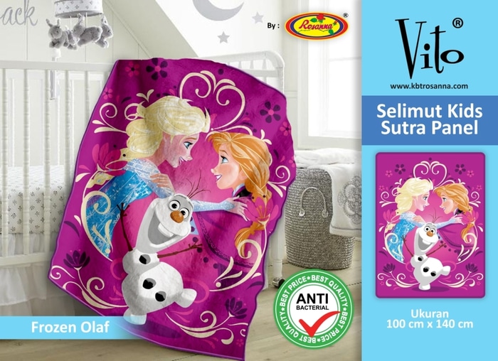 SELIMUT VITO KIDS - Grosir Selimut Vito Kids Frozen Olaf