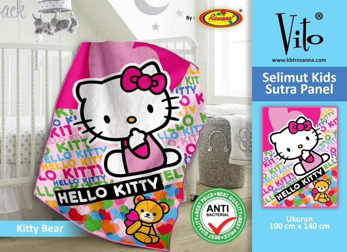SELIMUT VITO KIDS - Grosir Selimut Vito Kids Kitty Bear