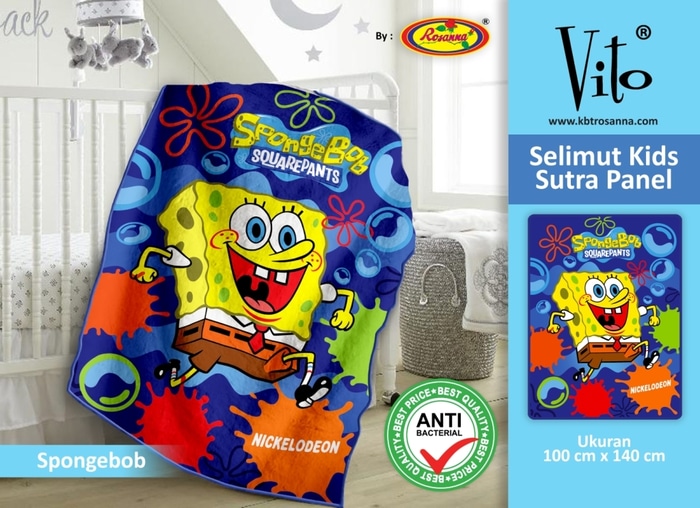 SELIMUT VITO KIDS - Grosir Selimut Vito Kids Spongebob