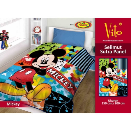 Selimut Vito Sutra Panel - Grosir Selimut Vito Sutra Motif Mickey