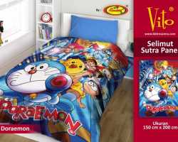 Grosir Selimut Vito Sutra Panel - Grosir Selimut Vito Sutra Motif  Doraemon