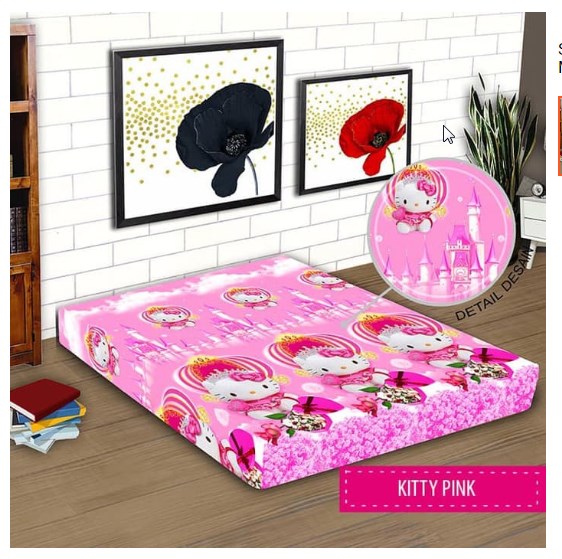 Sarung Kasur Monalisa - Grosir Murah Sarung Kasur Monalisa Kitty Pink