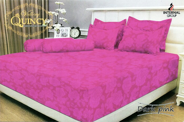 Sprei VALLERY - Sprei Dan Bed Cover Vallery Dark Pink