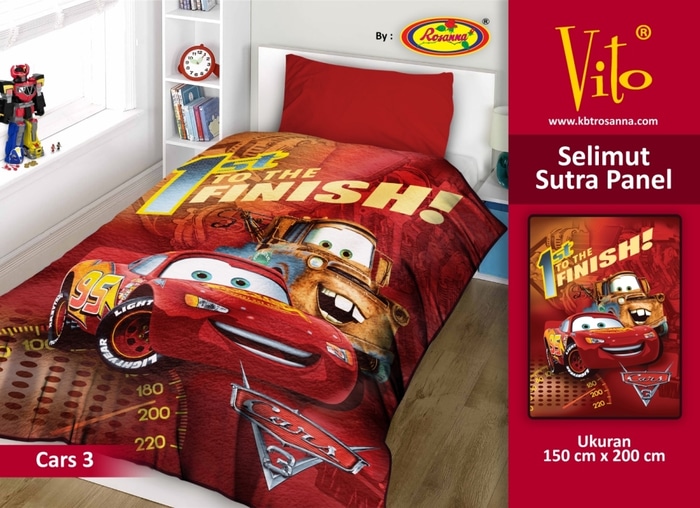 Selimut Vito Sutra Panel - Grosir Selimut Vito Sutra Motif Cars