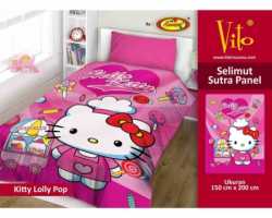 Grosir Selimut Vito Sutra Panel - Grosir Selimut Vito Sutra Motif Kitty Lolly Pop