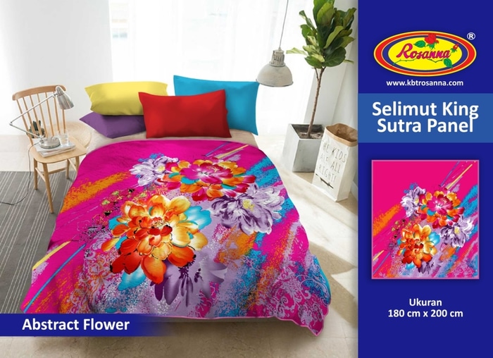 Selimut ROSANNA KING SUTRA - Grosir Selimut Rosanna King Sutra Abstract Flower
