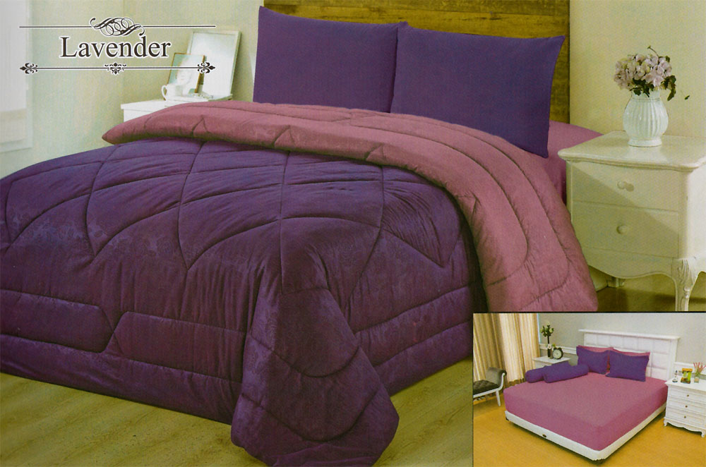Sprei VALLERY - Sprei Dan Bed Cover Vallery Lavender